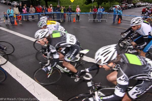 Up and through the final corner before the finish.