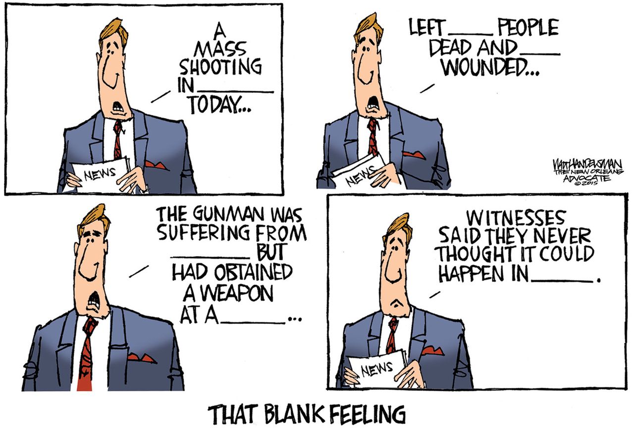 Editorial cartoon U.S. Gun Control