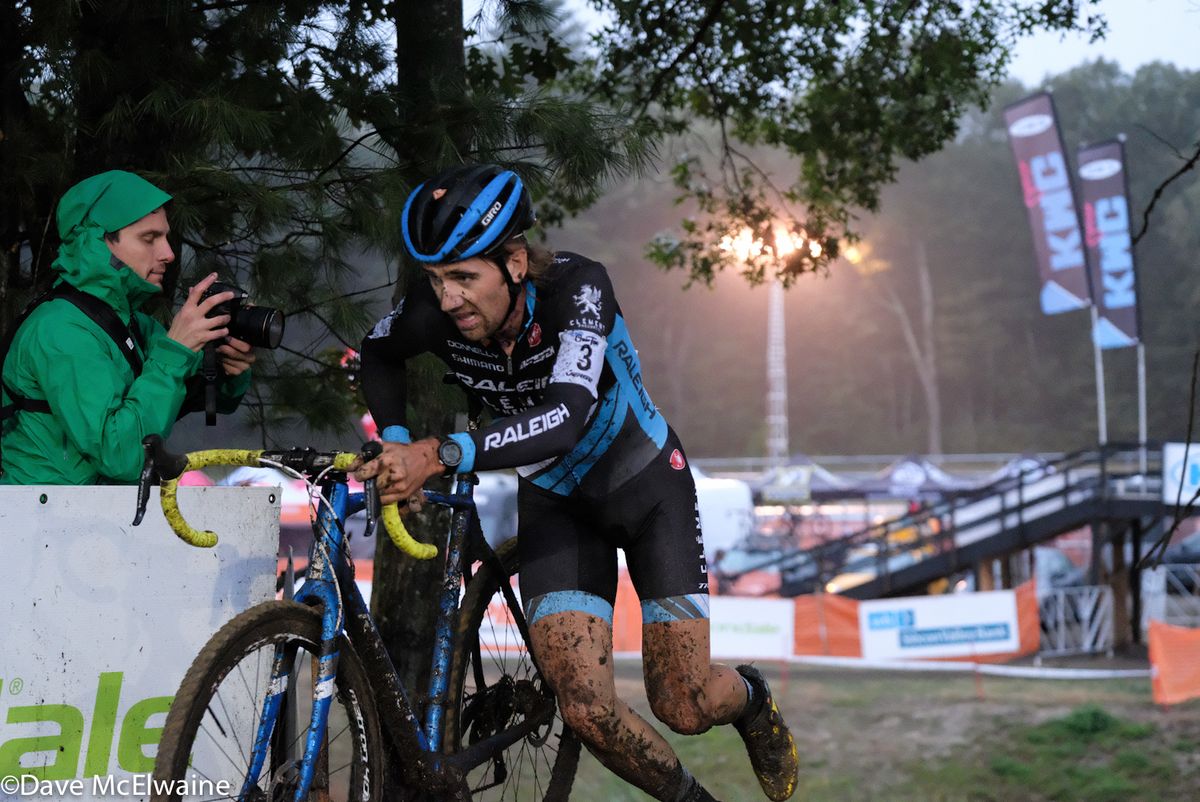Jamie Driscoll (Raleigh Clement) had moved into second position during the closing laps