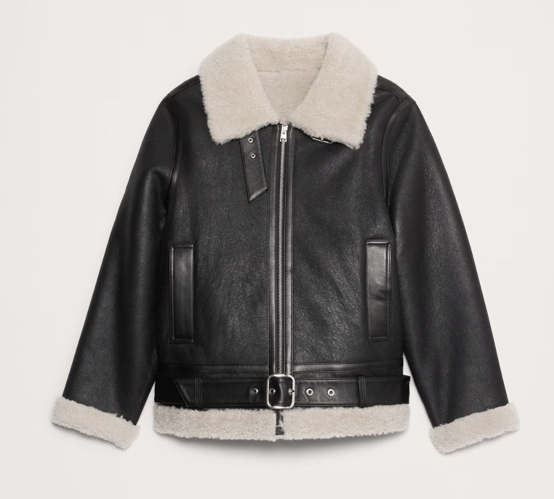 Banana Republic, Shearling Aviator Jacket