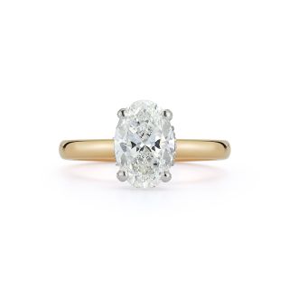 Hidden Halo Engagement Ring With 2.01 Ct. Oval Cut