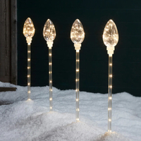 Set of 4 Warm White C9 Bulb Christmas Path Lights | was £39.99 now £11.99 at Lights4Fun