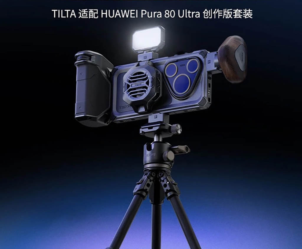 The Tilta photography kit for the Huawei Pura 80 Ultra phone