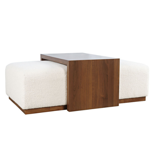 Boucle Ottoman Coffee Table 