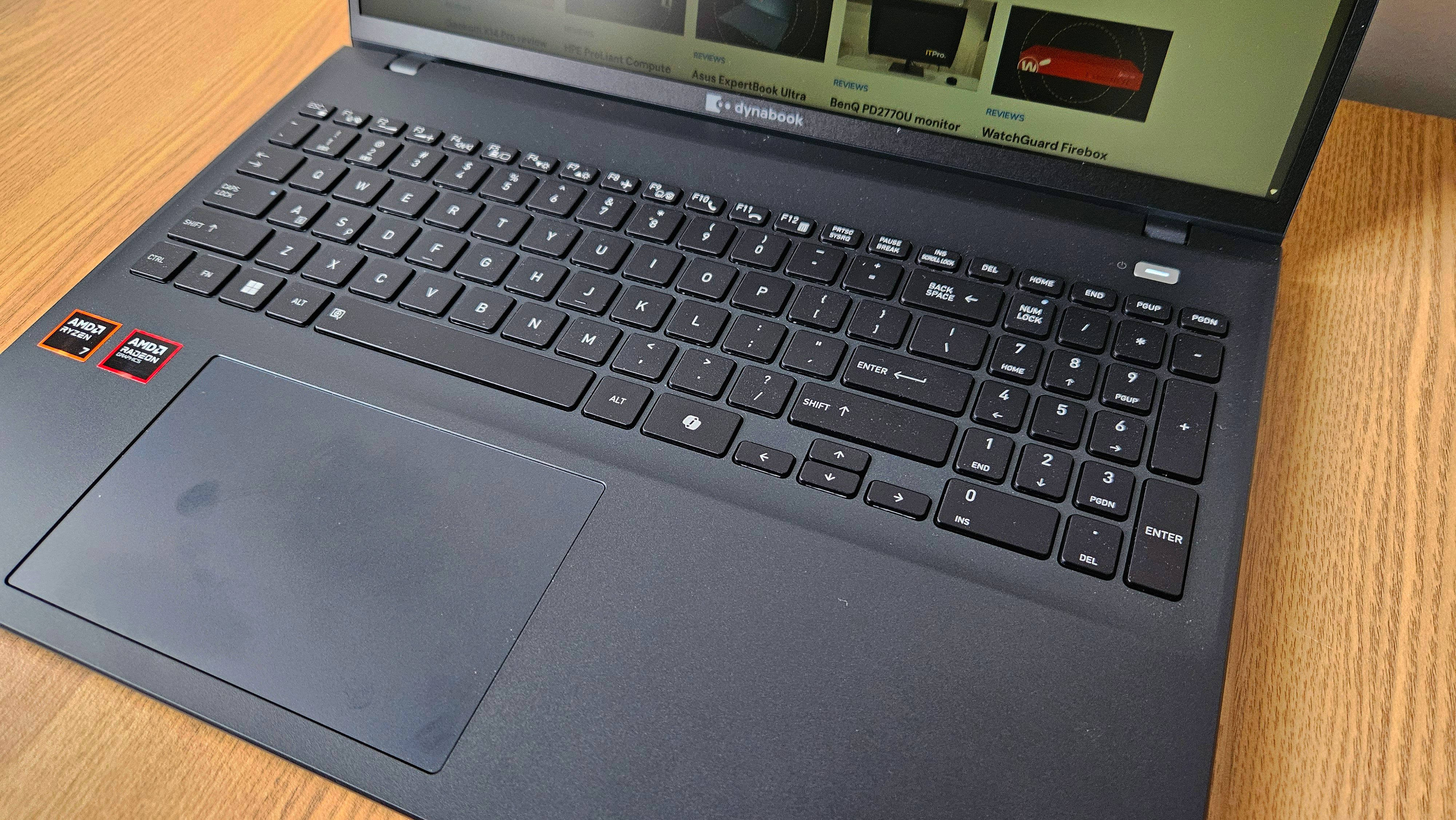 The Dynabook Tecra A65 M on a desk
