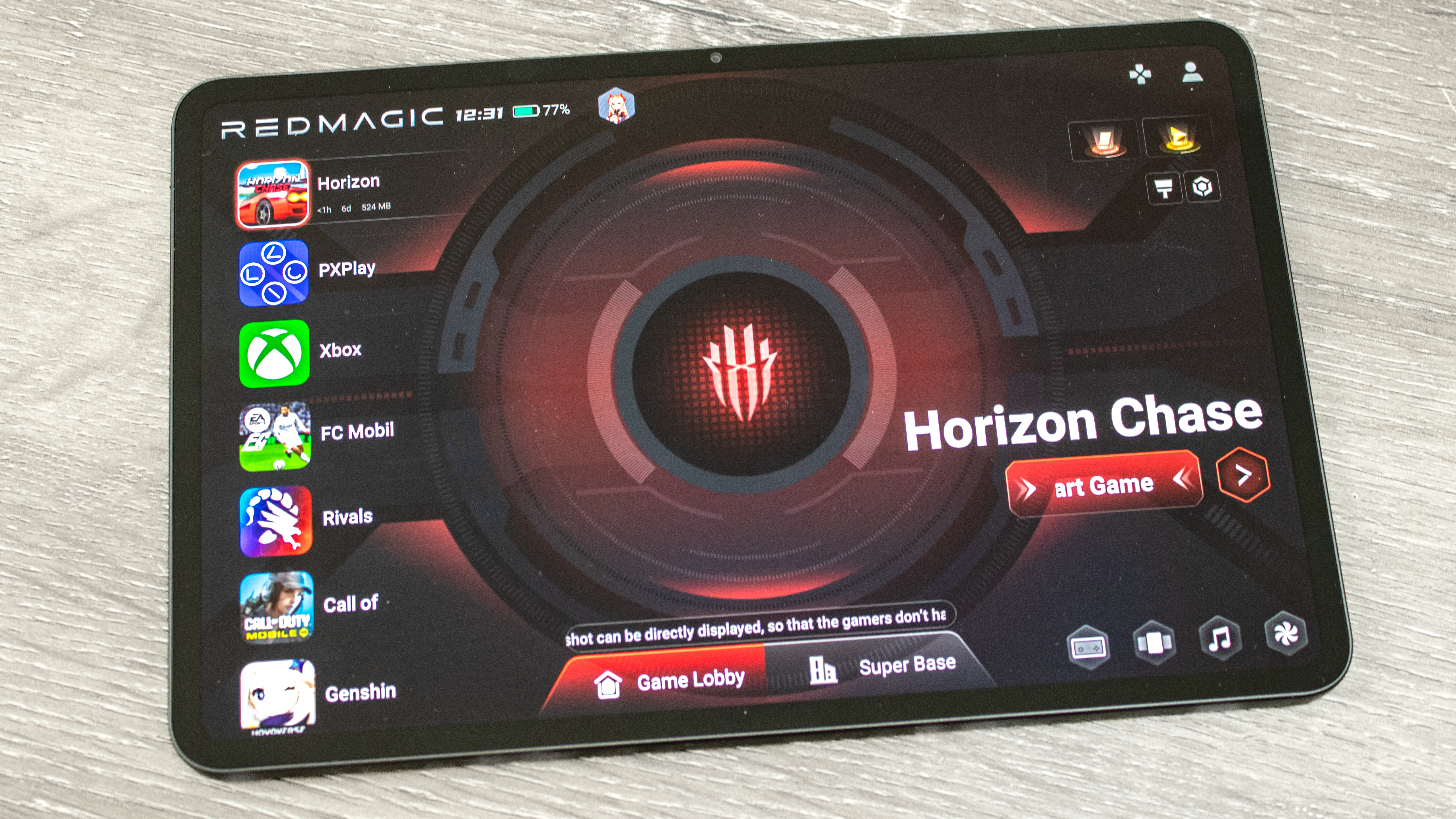 The RedMagic Astra Android gaming tablet