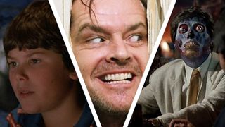 A collage image showing Joey Cramer, Jack Nicholson and a skull-faced alien 