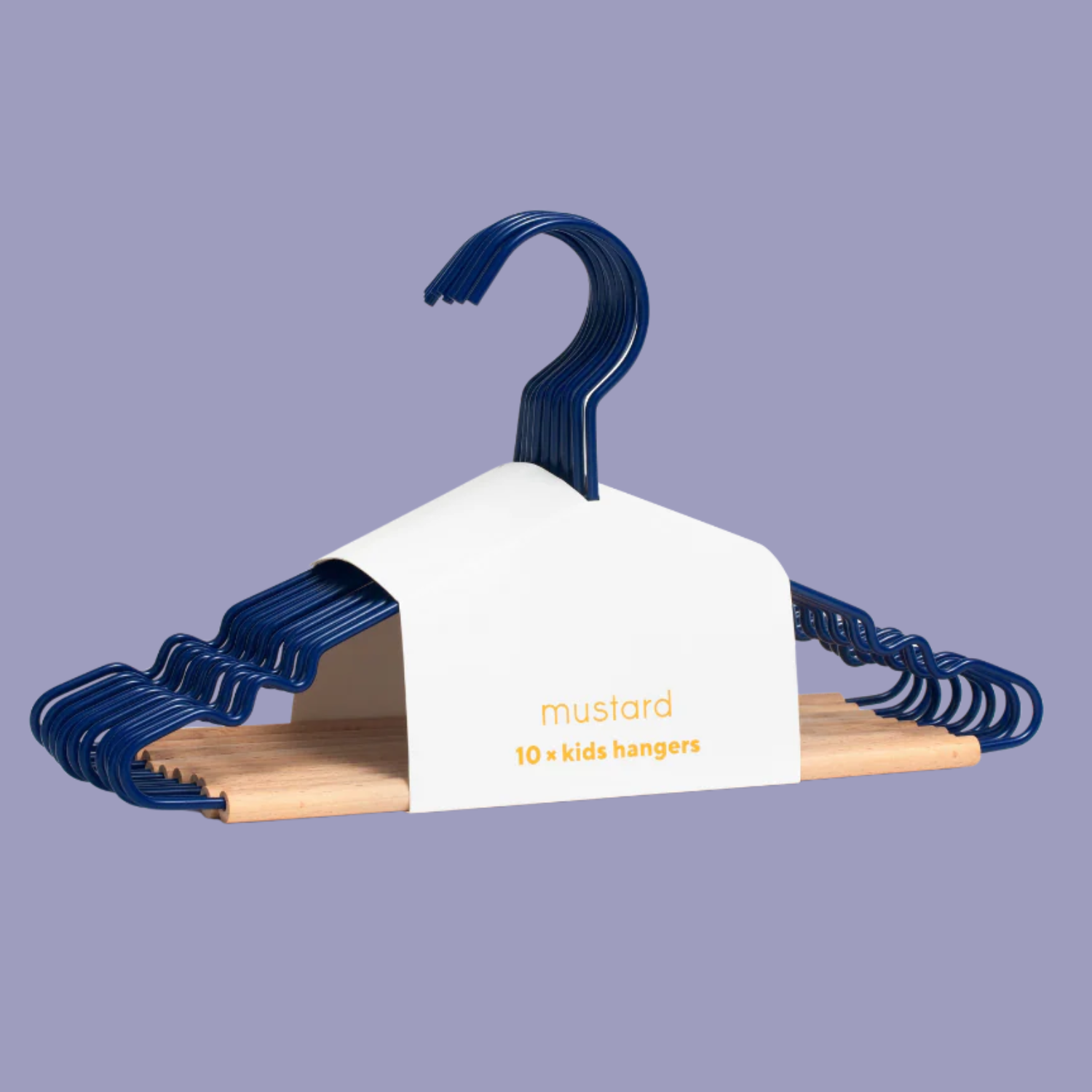 A set of navy blue kids hangers