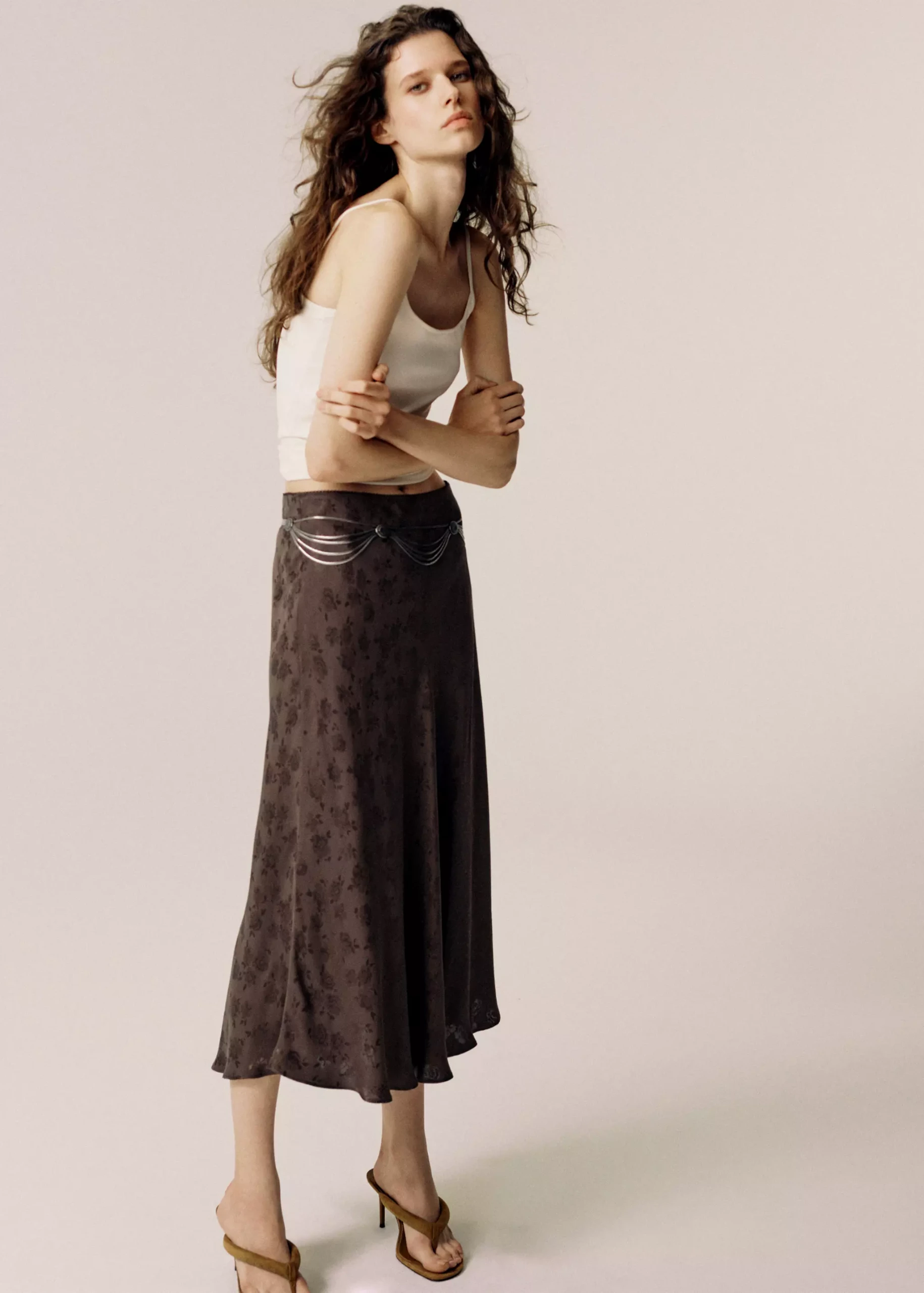 Jacquard Flared Skirt - Women | Mango United Kingdom