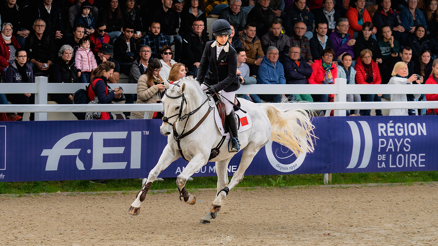 Noor Slaoui and Casablanca II at the World Young Horse Championships at Le Lion d&amp;rsquo;Angers in 2022.