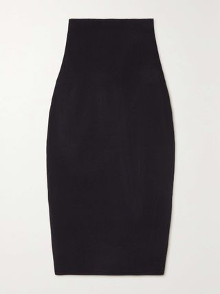 Vb Body Ribbed Stretch-Knit Midi Skirt