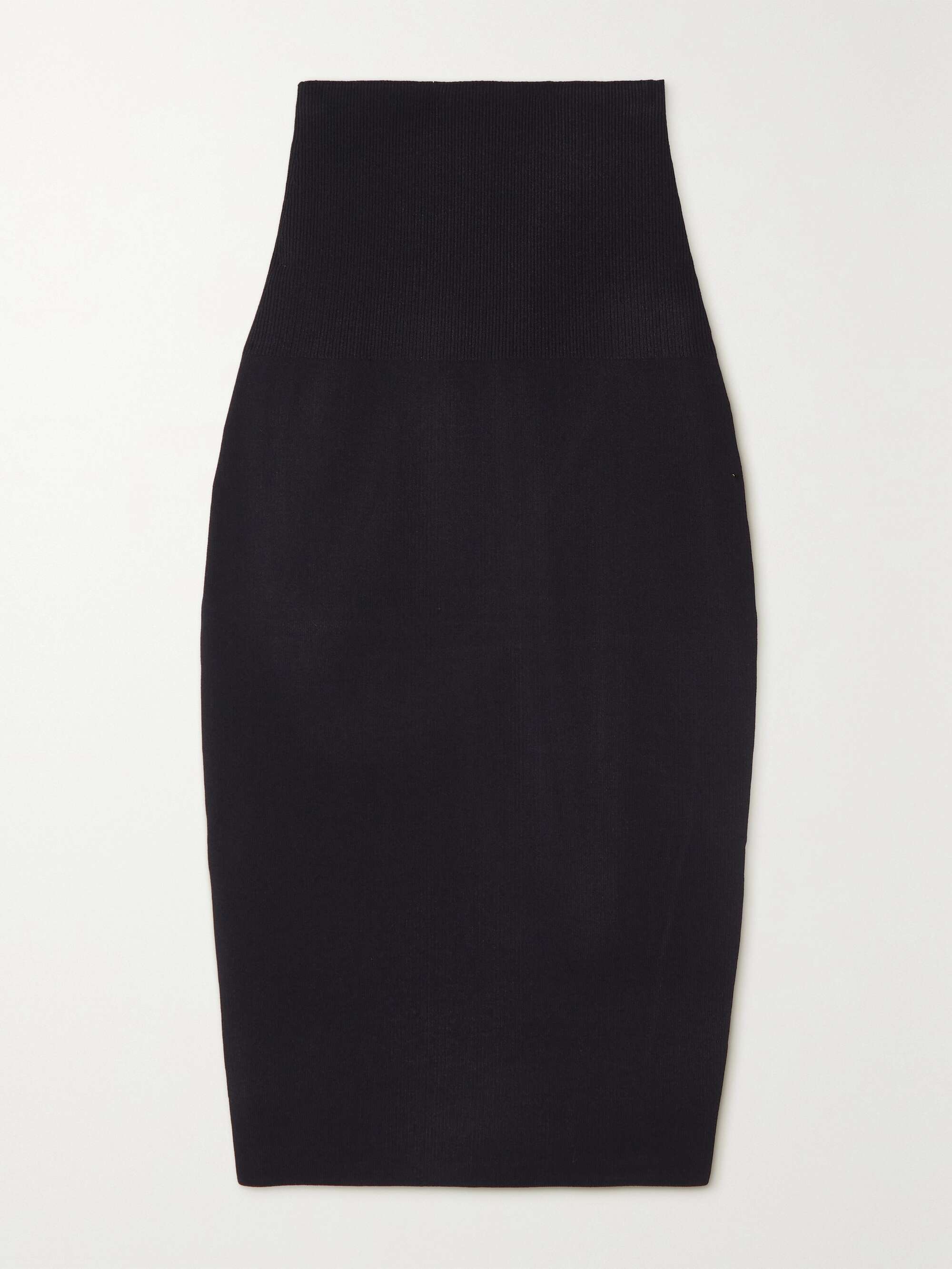 Vb Body Ribbed Stretch-Knit Midi Skirt