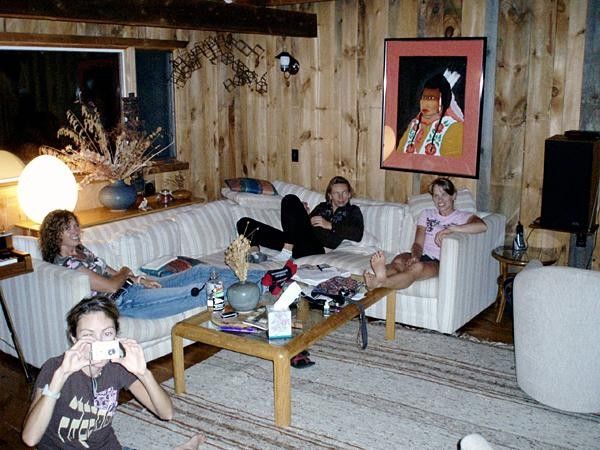 Lounging at the cabin