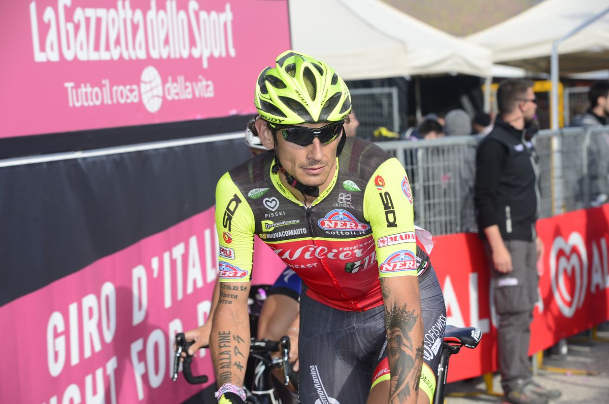 Filippo Pozzato at the 2017 Giro d'Italia.