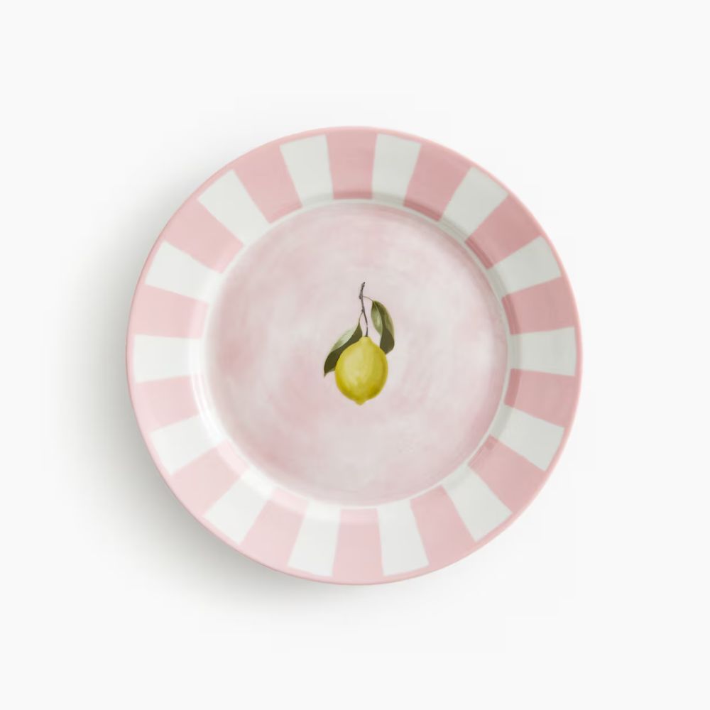 Pink Lemon Medium-Sized Porcelain Plate