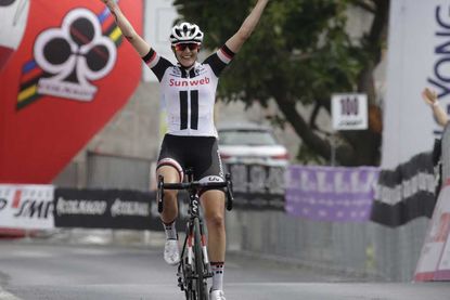 Lucinda Brand (Team Sunweb) wins stage eight of the Giro Rosa