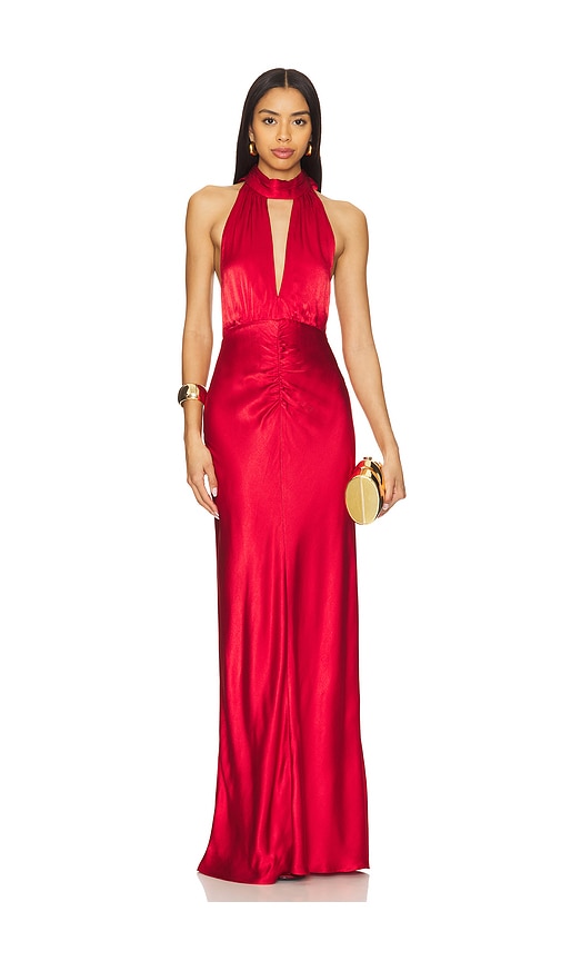 Shona Joy Tatum Halter Neck Maxi Dress