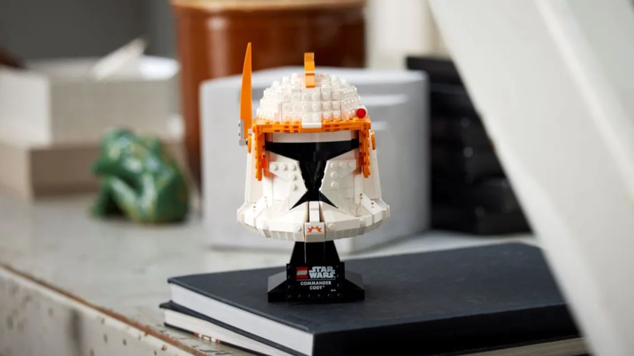 Lego Clone Commander Cody Helmet on a table