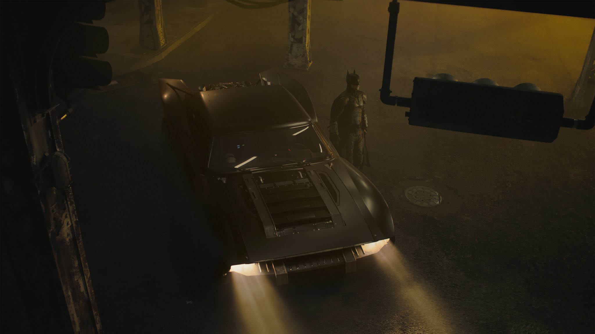 The Batman's new Batmobile shown off in all its old-school glory