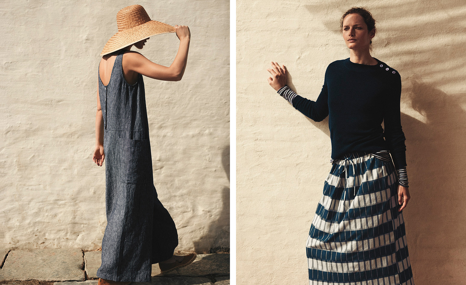 The collection features Madras checks and hazy ikats
