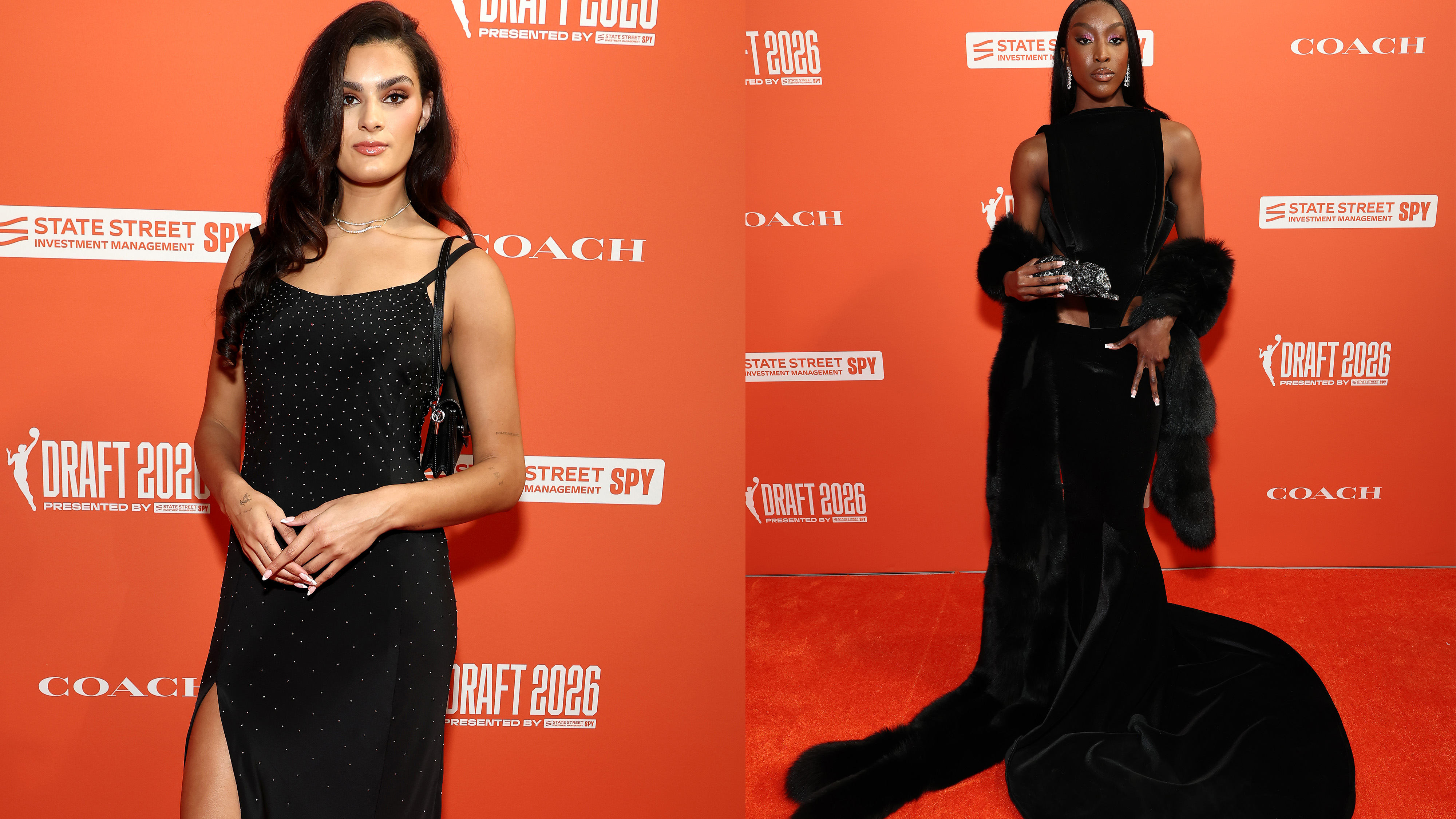 Lauren Betts and Flau'jae Johnson at the 2026 WNBA Draft. 