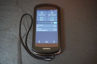 A different tab on the pull down window of the Garmin Edge 1040 Solar
