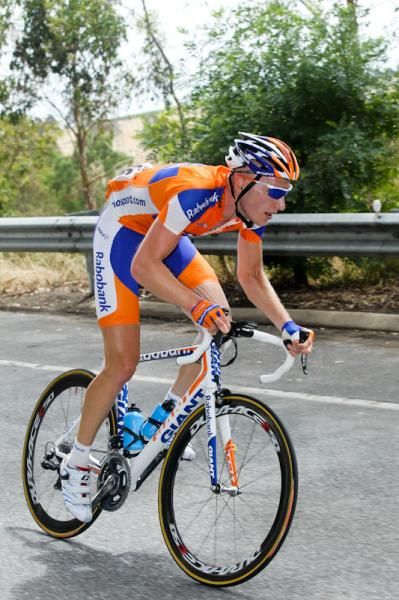 Jos Van Emden pushing hard to keep up early on