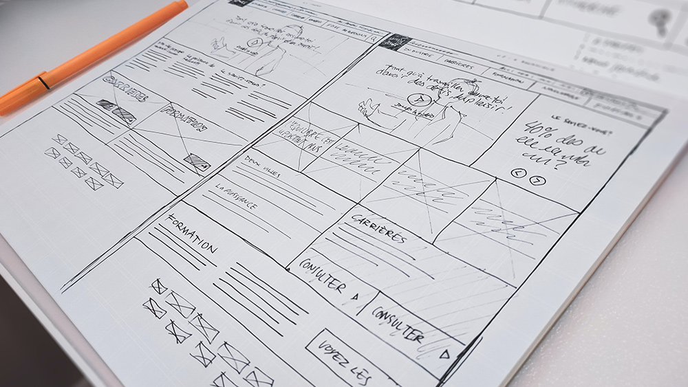 Wireframing with pen and paper, one of the best UX resources