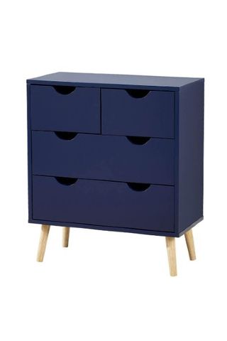 Home Source Blue Chest of 4 Drawers