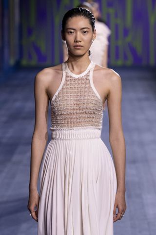 A model walks the runway during the Christian Dior Haute Couture Fall/Winter 2024-2025 fashion show as part of Paris Fashion Week on June 24, 2024 in Paris, France