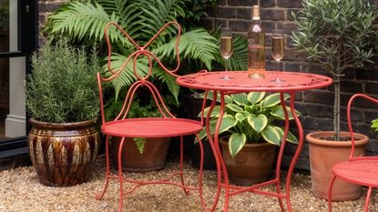 Rockett St George Red Bow Outdoor Table and Chairs