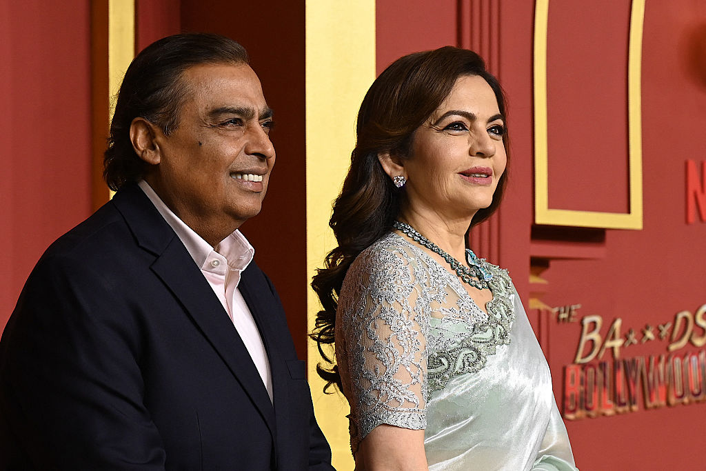 Mukesh Ambani and his wife Nita Ambani