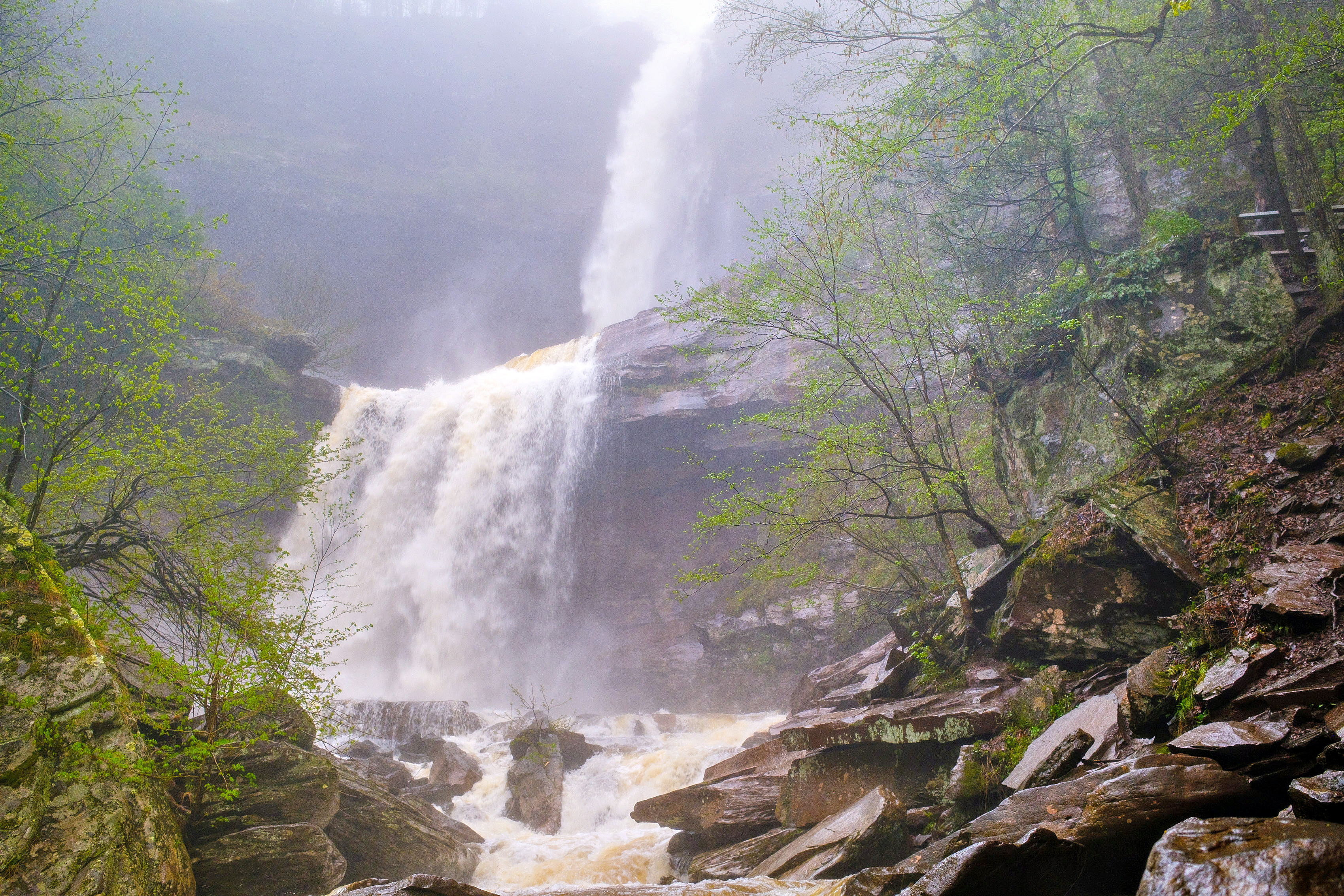 Scenic photo of an cascading Kaaterskill waterfall
