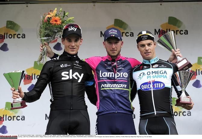 Ben Swift, Sacha Modolo and Gianni Meersman made up the podium