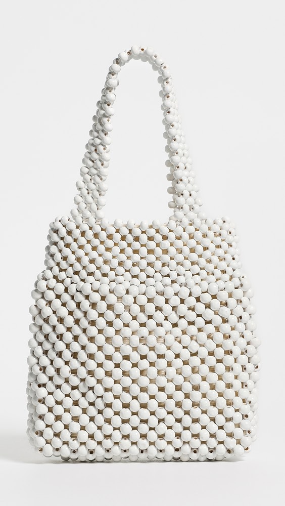 Maris Beaded Bag - Cream