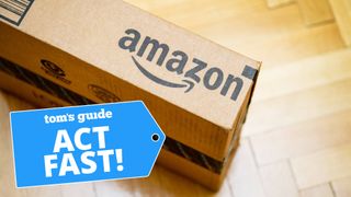 Amazon delivery box shown on floor