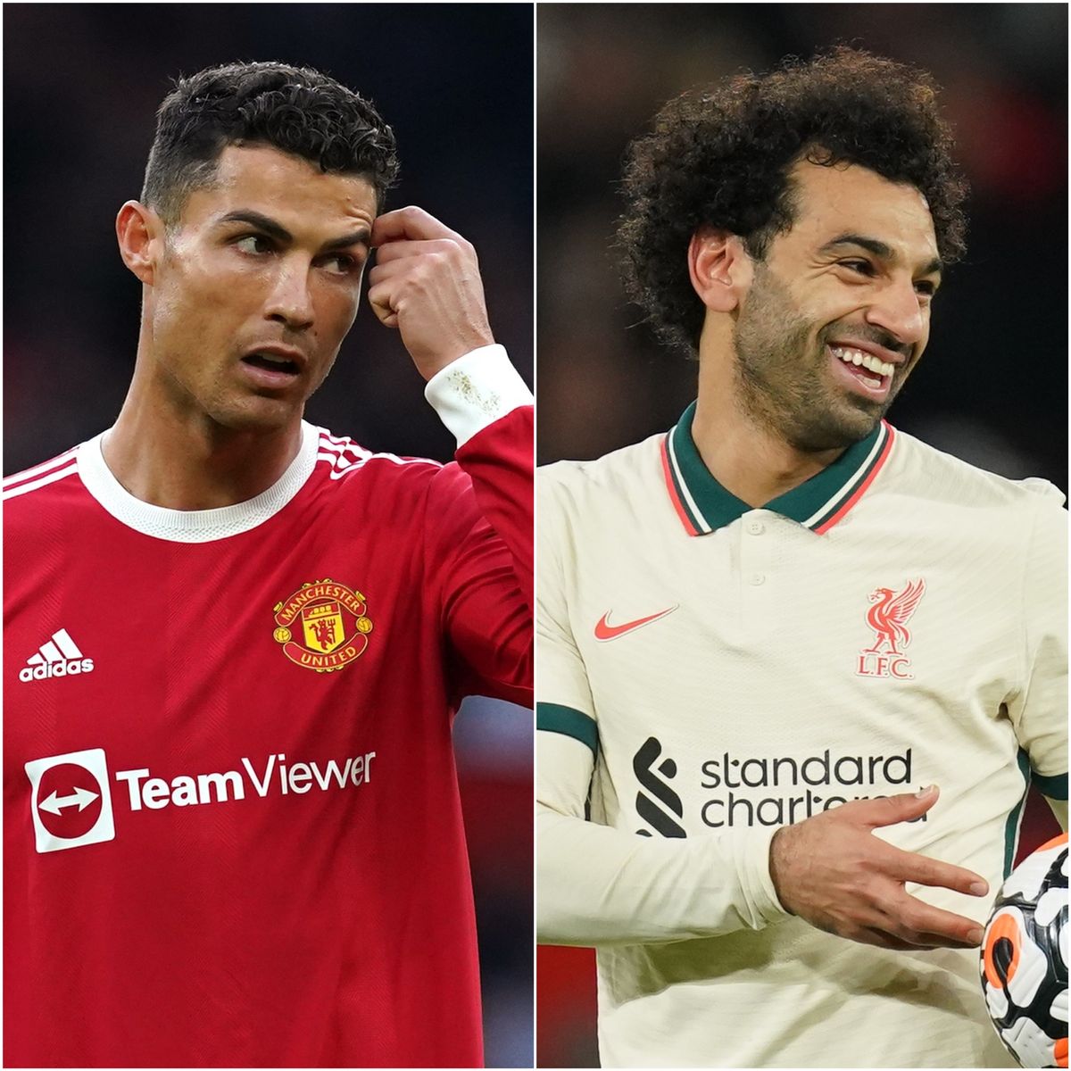 Cristiano Ronaldo and Mohamed Salah