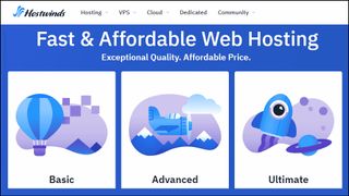 Hostwinds shared hosting homepage screenshot