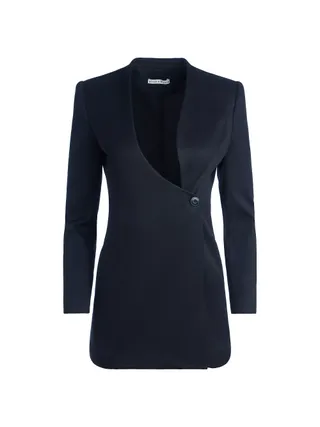 Alice + Olivia, Lucien Chaqueta con cuello en V y curvas