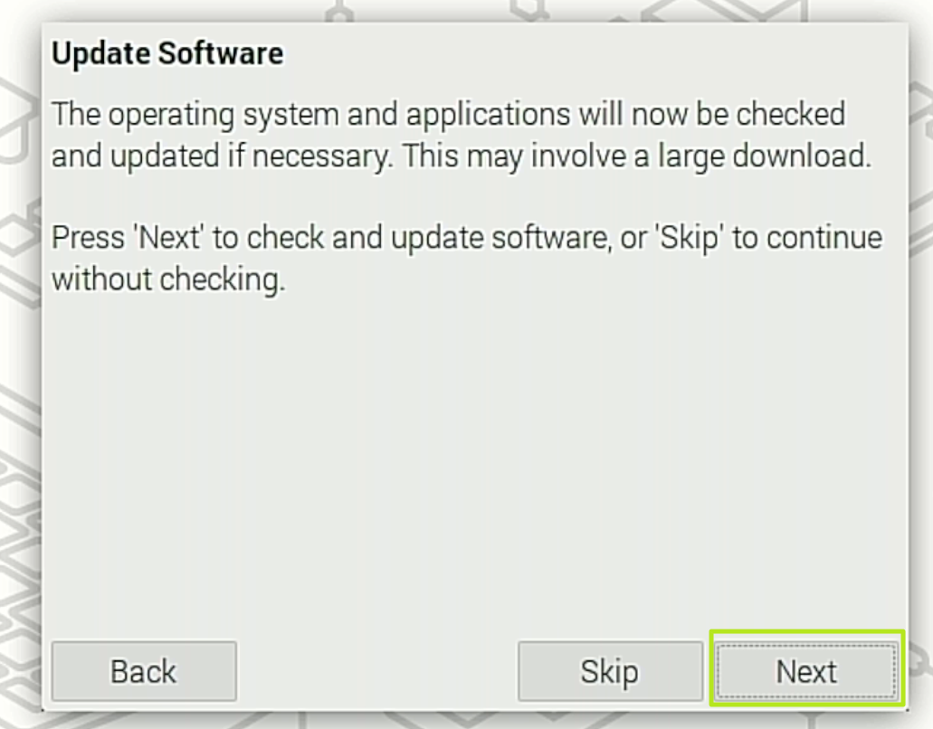 Click Next to update