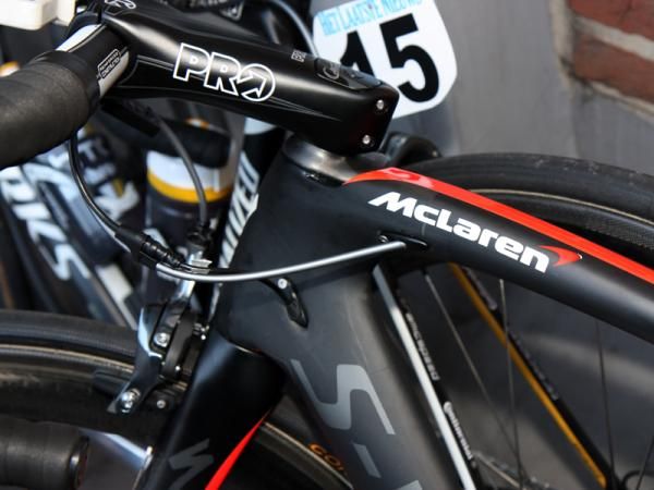 The Specialized McLaren Venge uses a tapered head tube.