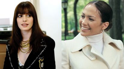 a split still of devil wears prada and maid in manhattan