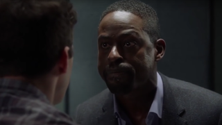 Andy Samberg and and Sterling K. Brown in The Bet episode of Brooklyn Nine-Nine screenshot