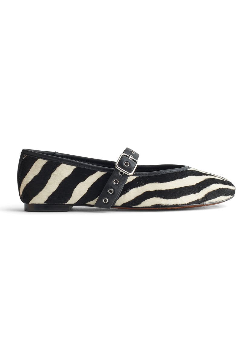 Emilie Zebra Print Genuine Calf Hair Mary Jane
