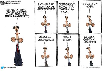 Obama Cartoon U.S. Hillary Clinton