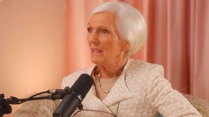 Mary Berry appearing on Happy Place Podcast