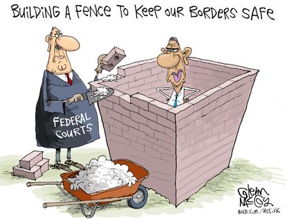 Obama cartoon Executive Power immigration