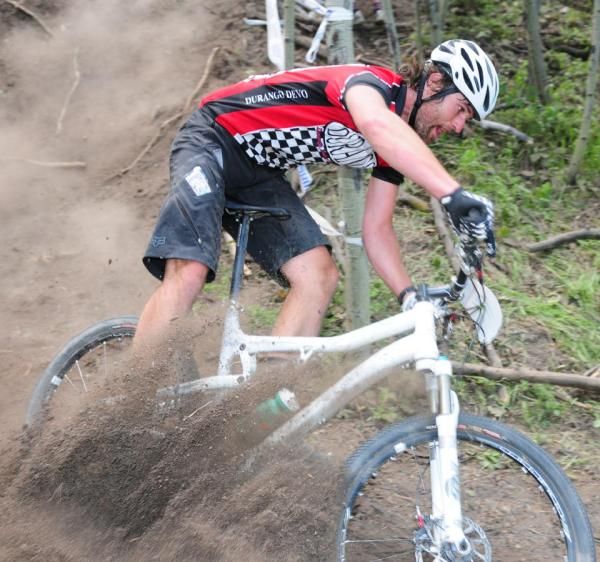 There were many crashes on the steepest section of the course.