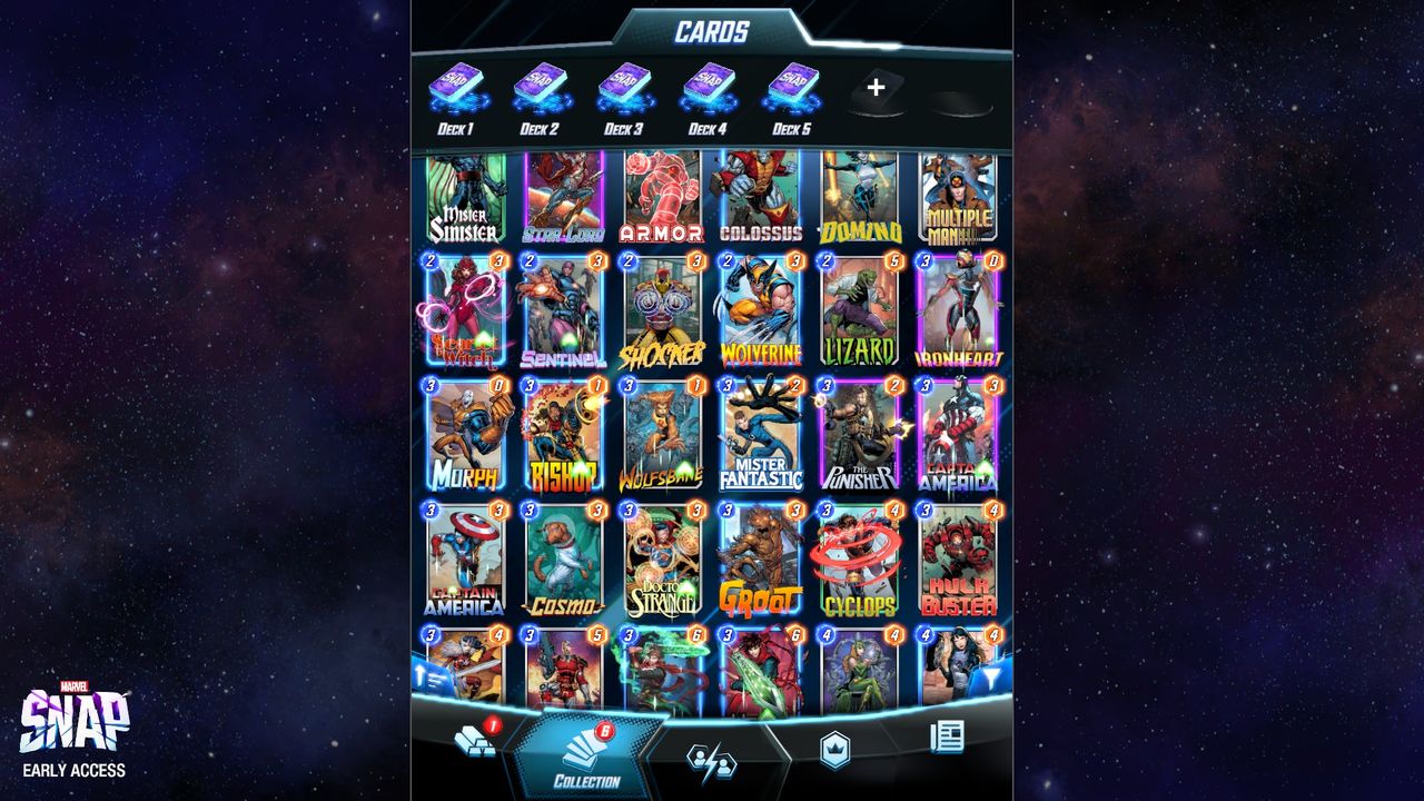 The card game Marvel Snap.