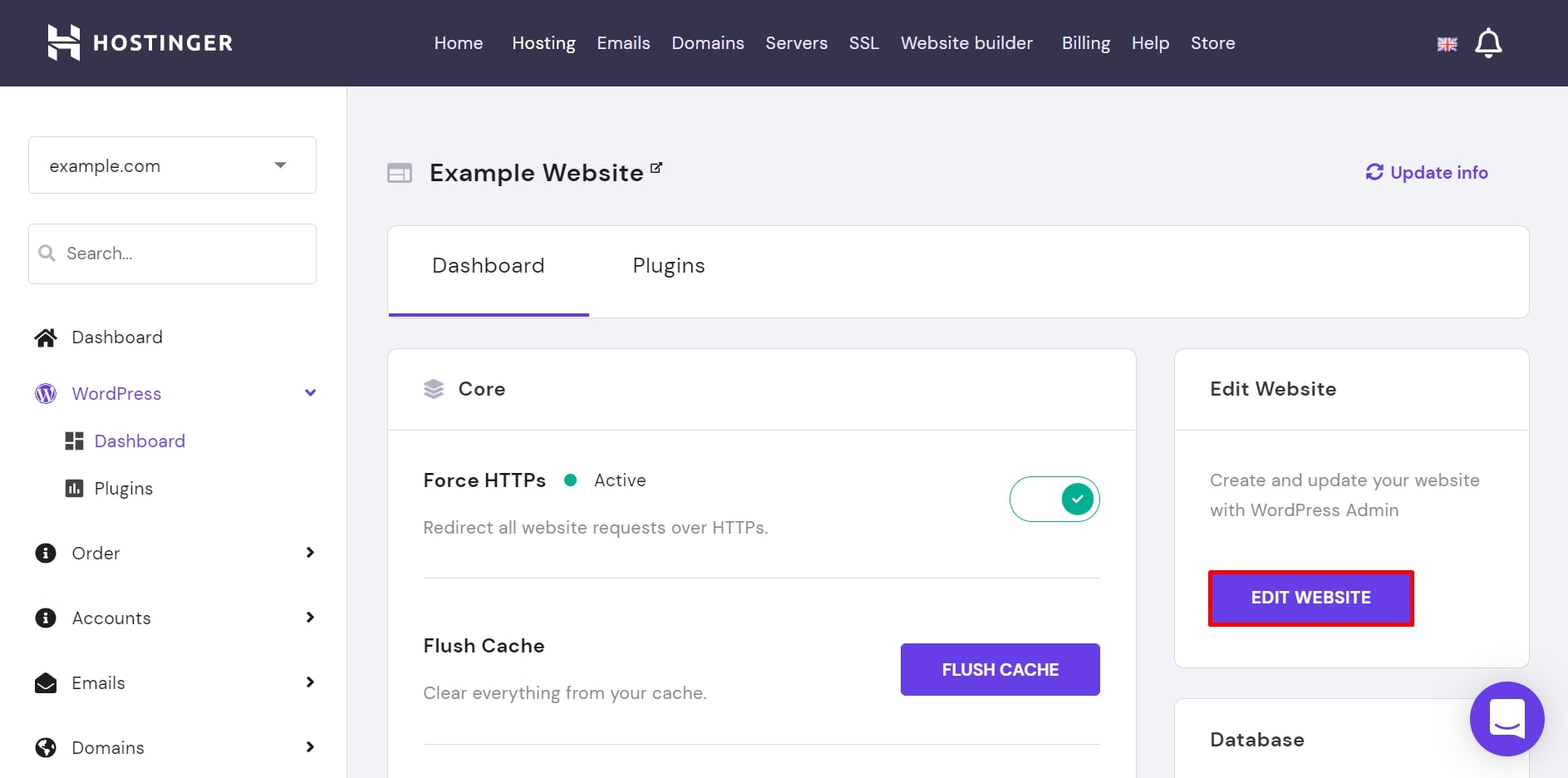 Edit Website